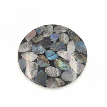 Disques/ Plateaux en labradorite de 10 à 11 cm - 170 grammes. Parfait pour recharger les minéraux, en décoration, exposition...