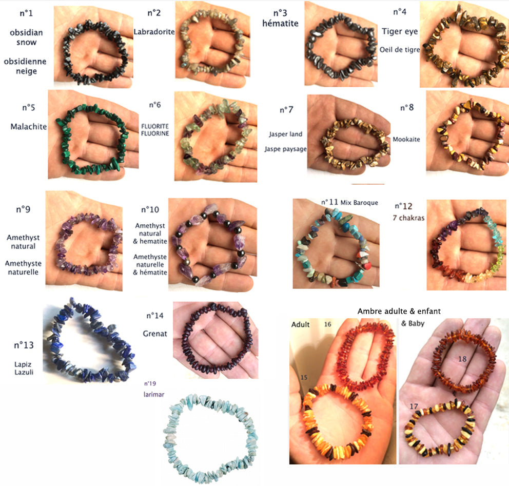 'Baroque' bracelet collection... Made from petal-like beads with natural shapes. Available in lengths from 17 to 21 centimeters, with high-strength thread!