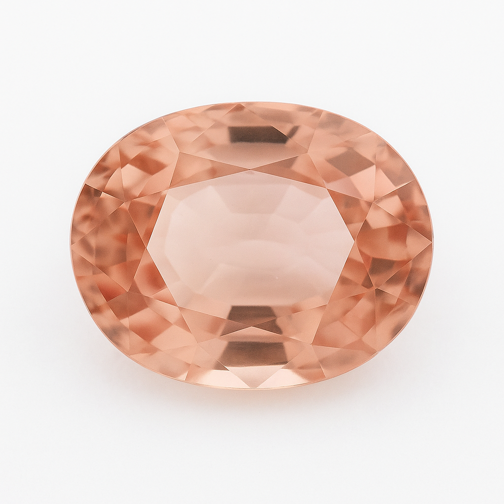 Saphir Padparadscha Naturel de 0.71 carat, de 6,96 x 4,82 x 3,9 mm. Parfait en collection, bijouterie, exposition...