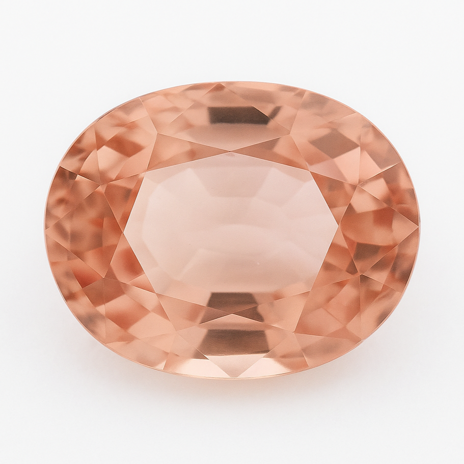 Saphir Padparadscha Naturel de 0.71 carat, de 6,96 x 4,82 x 3,9 mm. Parfait en collection, bijouterie, exposition...