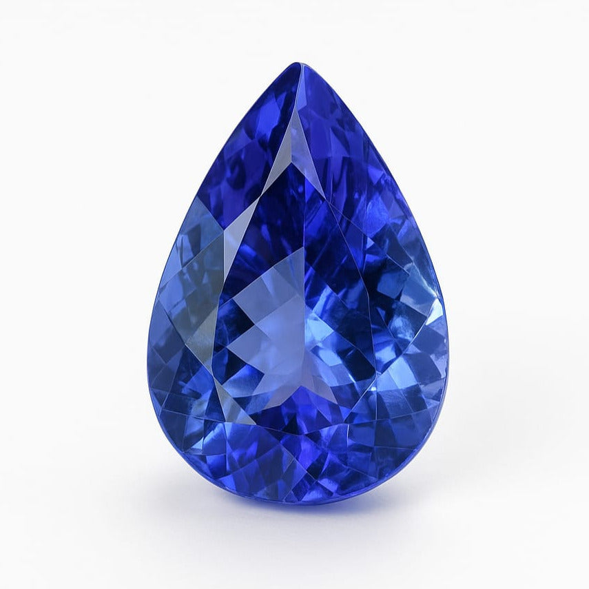 Superb natural tanzanite - 1.04 carat fine cut stone - 9 mm X 8 mm X 2.5 mm. Perfect for jewelry, collections, exhibitions...