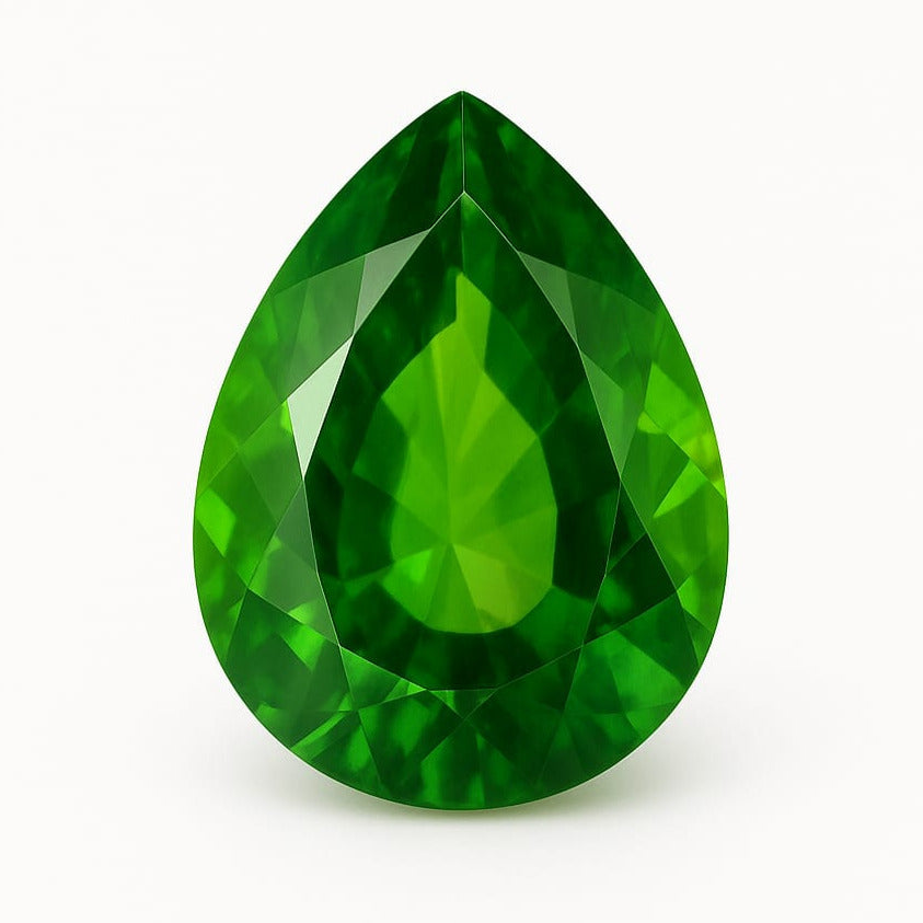 Grenat Tsavorite naturelle de 0.59 carat, de 5mm x 4.5 x 2. Parfait en collection, bijouterie, exposition...
