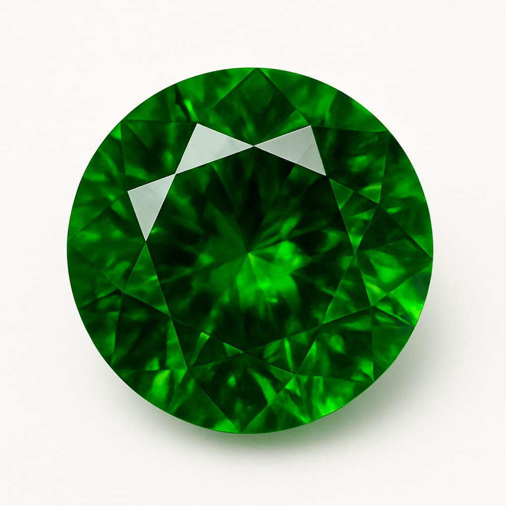Natural Tsavorite Garnet of 1.85 carats, 6.82mm x 7.07 x 5.1. Perfect for collection, jewelry, exhibition...