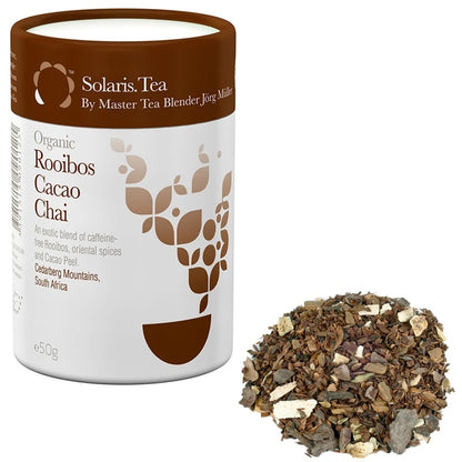Organic and Vegan green tea, white tea, and herbal tea from Solaris, hand-prepared in Ireland, 6 flavors to choose from, 100-gram box, 75/150 cups (when re-infused). Very good quality!
