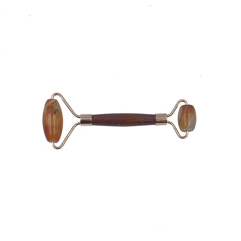 Selection of real stone massage rollers, 15cm long - 65 gr. - 11 stones to choose from: Amethyst, Aventurine, orange calcite, Carnelian, Crystal/quartz, Unakite Jasper, Jadeite, Lapis lazuli, Obsidian, Tiger's eye, Rose quartz...