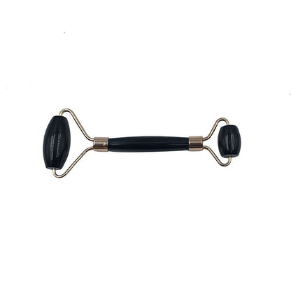 Selection of real stone massage rollers, 15cm long - 65 gr. - 11 stones to choose from: Amethyst, Aventurine, orange calcite, Carnelian, Crystal/quartz, Unakite Jasper, Jadeite, Lapis lazuli, Obsidian, Tiger's eye, Rose quartz...