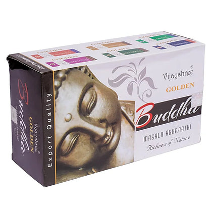 Encens de chez 'Satya, Agarbatti', Série 'Golden', 8 parfums au choix ! tout l'art de faire de l'encens traditionnel indien ! Vendu en paquet ou en boîte de 12 paquets !