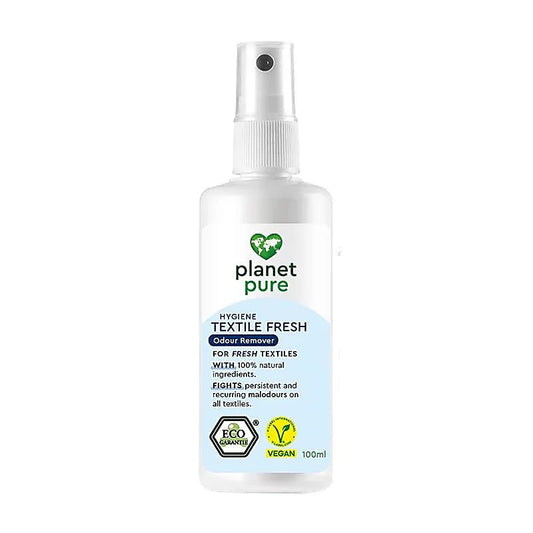 Natural and organic stain and deodorizing spray for textiles. With rosemary and lavender essential oils. 100 milliliter bottle! Sold individually or in packs of 10!