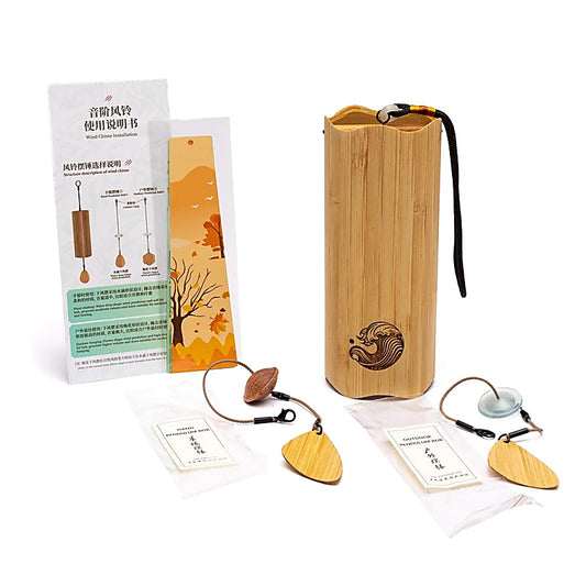 Carillon à vent "Wave", en bambou avec activateur interchangeable ! 20 cm de haut - 143 grammes !