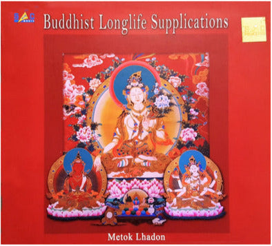 Compact disc, 'Buddhist Longlife Supplications', chant de prières Bouddhiste pour une vie meilleure et plus spirituelle.