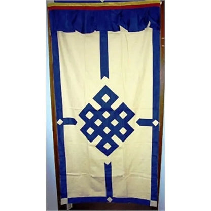 Rideaux Tibétain, 178x85 centimètres, 100% coton. Ils sont utilisés comme décorations pour l'autel, dans le "Gompa" (salle de méditation) ou à la maison.