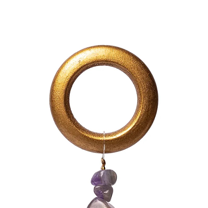 Attrape-soleil avec lotus, pierre d'améthyste et sphères de cristal ! 30 x 15 centimètres - 100 grammes. Simple, élégant et efficasse !