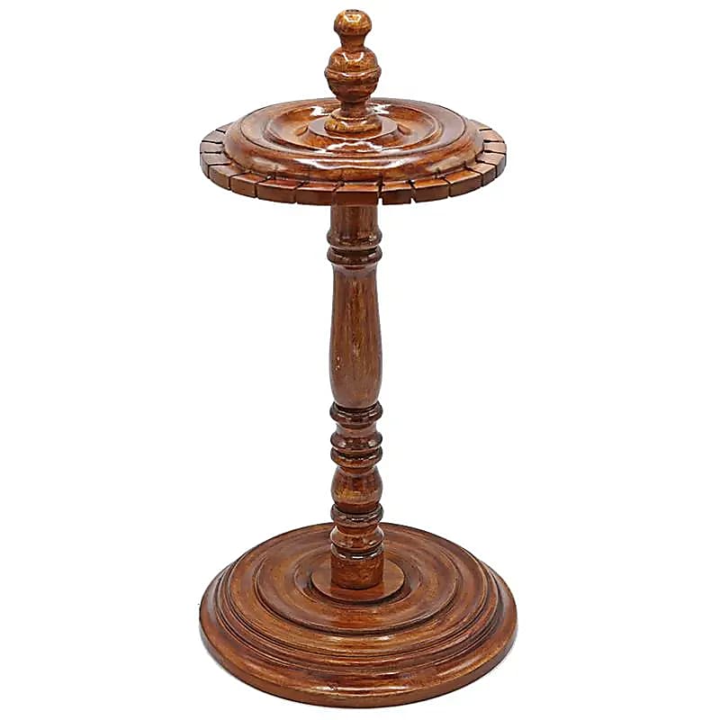 Présentoir/ Support en bois (acajou) tourné haut de gamme 45 x 20 cm – Idéal pour exposer vos pendules !