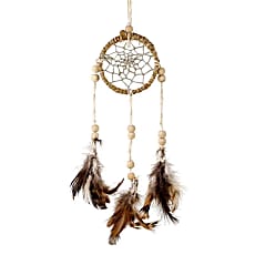 Attrape-rêves en chanvre réalisé seulement avec des plumes et des matières naturelles, aucune teinture ! 2 tailles au choix : ±20x5.5 ou 45x15.5 centimètres - Poids ± 60 ou 70 grammes ! Superbe qualité, 100% fait main !