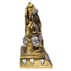 Sélection de Ganesh en métal (laiton), de 5 à 20 centimètres de haut. 2 Modèles avec de vraies pierres sertis. Parfait dans une salle de Méditation, Autel, Collection, Exposition...!