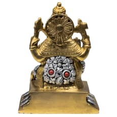 Sélection de Ganesh en métal (laiton), de 5 à 20 centimètres de haut. 2 Modèles avec de vraies pierres sertis. Parfait dans une salle de Méditation, Autel, Collection, Exposition...!