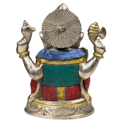 Sélection de Ganesh en métal (laiton), de 5 à 20 centimètres de haut. 2 Modèles avec de vraies pierres sertis. Parfait dans une salle de Méditation, Autel, Collection, Exposition...!