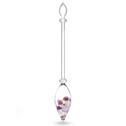 1.3-liter 'Era' bottle/decanter, for a new era in the preparation of "gem water." Glass without heavy metals! Sold with or without minerals! 3 gem sticks to choose from: Diamond / 5 elements / Well-being!