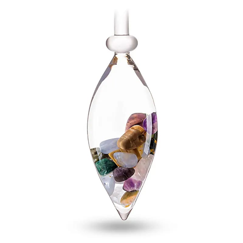 1.3-liter 'Era' bottle/decanter, for a new era in the preparation of "gem water." Glass without heavy metals! Sold with or without minerals! 3 gem sticks to choose from: Diamond / 5 elements / Well-being!
