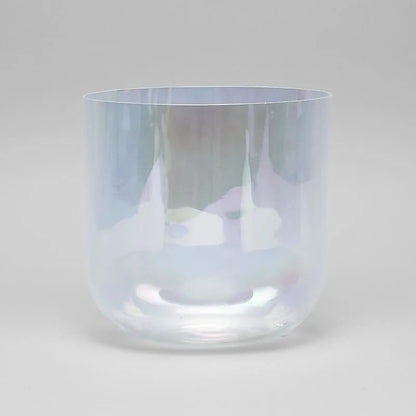'High-end' clear crystal singing bowl, 20 cm - 1350 grams - FA/F (heart chakra) - Sold with mallet and support ring! 