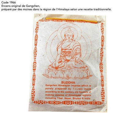 Original incense from 'Gangchen', powder*, 40 gram bag, prepared by monks in the Himalayan region according to a traditional recipe. 100% natural ingredients!!