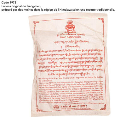 Original incense from 'Gangchen', powder*, 40 gram bag, prepared by monks in the Himalayan region according to a traditional recipe. 100% natural ingredients!!