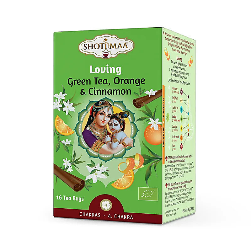 Organic infusion and tea from 'Shoti Maa', Ayurvedic tea with spices. 7 flavors to choose from, 32 grams / 16 tea bags per box. Proven quality! 