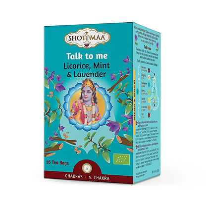 Organic infusion and tea from 'Shoti Maa', Ayurvedic tea with spices. 7 flavors to choose from, 32 grams / 16 tea bags per box. Proven quality! 