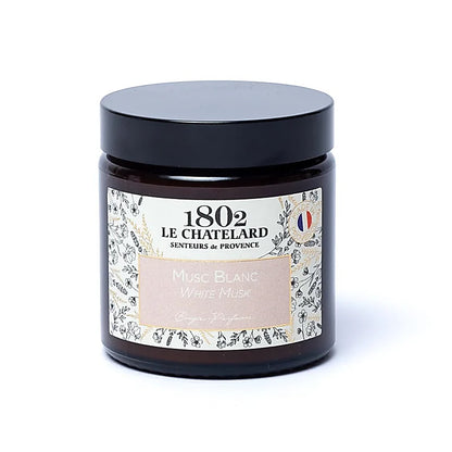 Bougie de chez 'Le Chatelard' fait en France.  7x6.5 cm - ± 20 à 25H de combustion - 80 grammes ! Haute qualité, 6 parfums au choix !