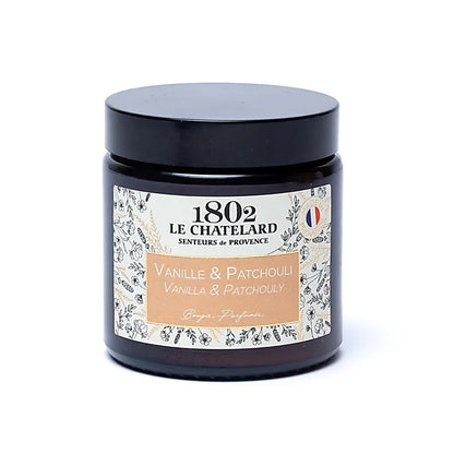 Bougie de chez 'Le Chatelard' fait en France.  7x6.5 cm - ± 20 à 25H de combustion - 80 grammes ! Haute qualité, 6 parfums au choix !