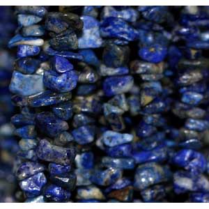 Lapis Lazuli, bracelet de 17 à 21cm, collier de 42cm et sautoir de 85cm. Perles de type 'baroque/ chips' de formes naturelles montées sur fil élastique ou fil d'acier de haute résistance !