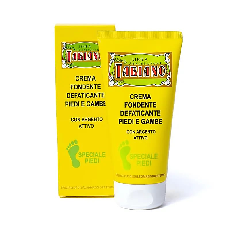 A selection from 'Tabiano': shampoo, gel, cream, and more, ranging from 75 to 250 milliliters. These products are particularly suited to all skin problems (face, feet, and legs) thanks to their composition with Bio-Sulfur!