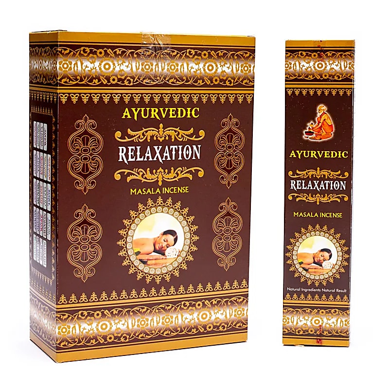 Ayurvedic incense from 'Masala Incense', 12 fragrances to choose from. 100% natural, hand-rolled without toxic materials. The box contains 12 packs of 15 incense sticks per pack. Burn time: ± 60 minutes per stick. Sold individually or in packs of 12!