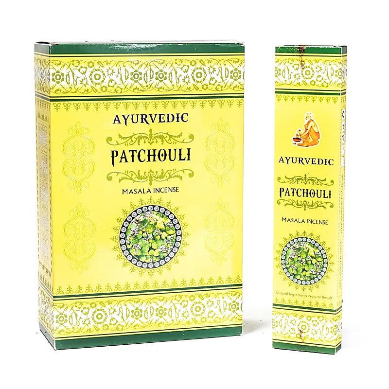 Ayurvedic incense from 'Masala Incense', 12 fragrances to choose from. 100% natural, hand-rolled without toxic materials. The box contains 12 packs of 15 incense sticks per pack. Burn time: ± 60 minutes per stick. Sold individually or in packs of 12!