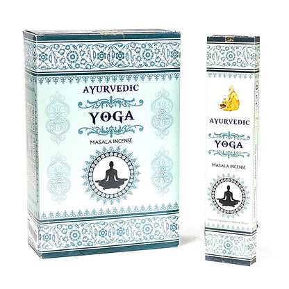 Ayurvedic incense from 'Masala Incense', 12 fragrances to choose from. 100% natural, hand-rolled without toxic materials. The box contains 12 packs of 15 incense sticks per pack. Burn time: ± 60 minutes per stick. Sold individually or in packs of 12!