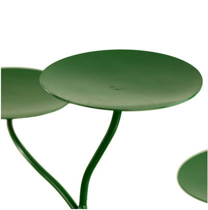 Metal stands measuring 32 centimeters in diameter and 42 centimeters in height. 2 colors to choose from, 'green' or 'gold', with or without 7 candlesticks/7 chakras. Very beautiful set, perfect!