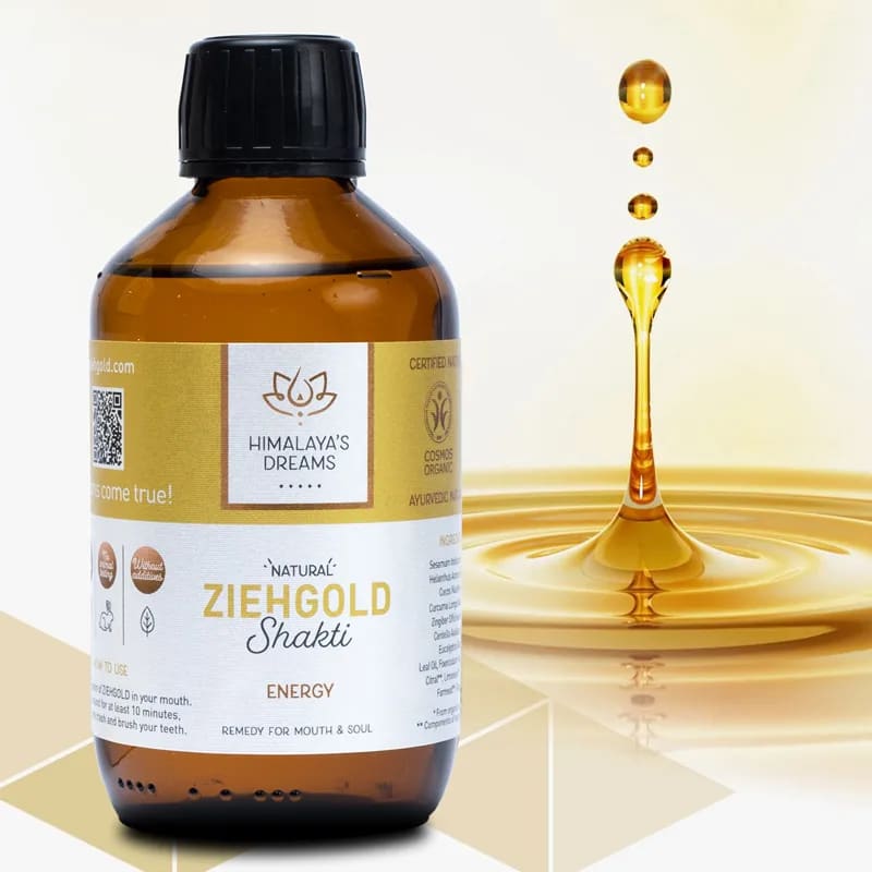 Sélection de 2 huiles Ayurvédique de chez 'Himalaya's Dreams' : Ziehgold 'Shakti' est tonifiante et régénérante et Ziehgold 'Santulan', apaise et renforce spécifiquement les gencives et la muqueuse buccale ! Très efficasse !