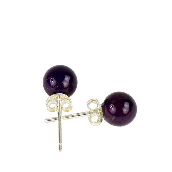 Studs/Earrings in Jade, Amethyst, Labradorite, Biwa pearl (Tahiti); AA to AAA quality. 0.925 Silver finish, very elegant, fine, perfect!