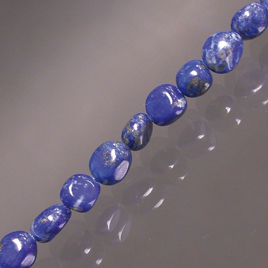 Lapis-lazuli, bracelet de 17 à 21cm, collier de 42cm et sautoir de 60cm. Perles de type 'Graine' de formes naturelles montées sur fil de haute résistance !