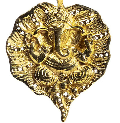 Pendentif du dieu hindou Ganesh (ou Ganesha, Ganapati), également connu sous le nom de Dieu éléphant, le seigneur qui offre bonne chance, prospérité et succès. 4,5 centimètres - 8 grammes / vendu avec cordon réglable en cuir noir !