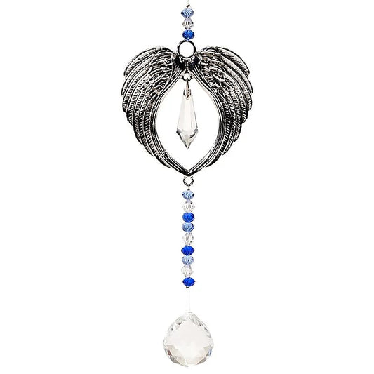 Guirlande 'Ailes d'ange' avec sphère en cristal ! 22 centimètres de longueur - 92 grammes. Simple, élégant et efficasse ! vendu en coffret !