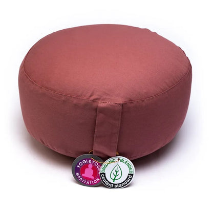 Coussin de Méditation/ Yoga avec les motifs de 'phases lunaires' vendu seul ou avec tapis en mousse pour Méditation. taille 33 centimètres de diamètre x 17 centimètres de hauteur. 2300 grammes. De chez Yogi & Yogini, fait en Inde !
