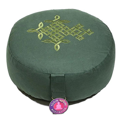 Coussin de Méditation ou de Yoga avec motif de l'Arbre de vie. Taille 33 centimètres de diamètre x 13 centimètres de hauteur. 2300 grammes. De chez Yogi & Yogini, fait en Inde !