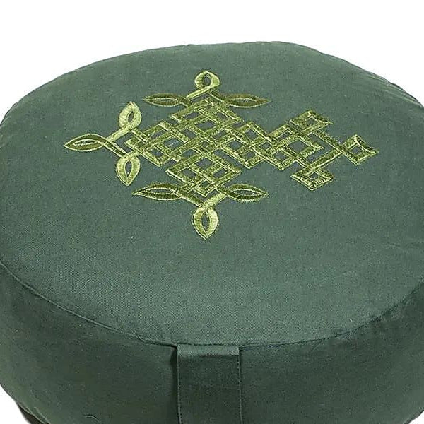 Coussin de Méditation ou de Yoga avec motif de l'Arbre de vie. Taille 33 centimètres de diamètre x 13 centimètres de hauteur. 2300 grammes. De chez Yogi & Yogini, fait en Inde !