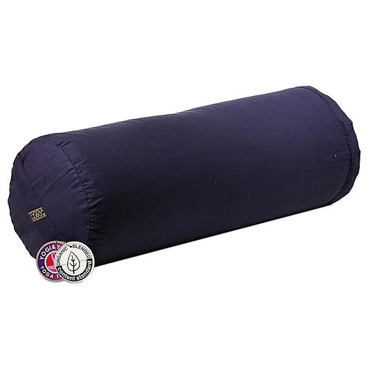 Coussin/ Bolster/ Traversin de Yoga ou Méditation en coton, de 60 centimètres de longueur x 16 de diamètre - 2,365 kilogrammes. Housses extérieures en coton ! Les housses intérieures sont remplis de graines de Sarrasin !