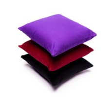 Selection of 3 mini cotton yoga or meditation cushions with the Lotus motif, 28 x 28 centimeters long x 9 thick - 0.740 kilograms. Outer cover is made of cotton! The inner cover is filled with buckwheat seeds!