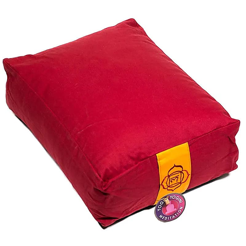 Sélection de coussins de Méditation ou de Yoga aux couleurs des 7 chakras, en coton biologique (OCS). 38 centimètres de diamètre x 28 x 15 centimètres de hauteur - 2300 grammes. De chez Yogi & Yogini, fait en Inde ! Coussion vendu seul ou en set de 7 !