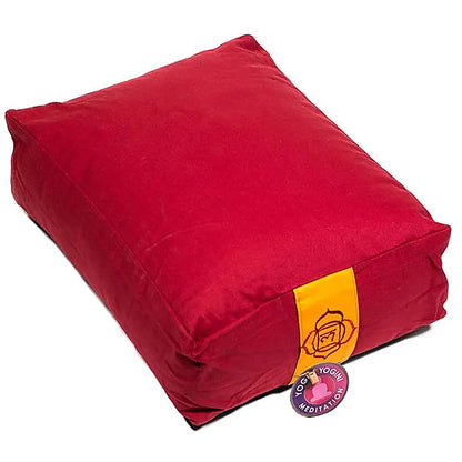 Sélection de coussins de Méditation ou de Yoga aux couleurs des 7 chakras, en coton biologique (OCS). 38 centimètres de diamètre x 28 x 15 centimètres de hauteur - 2300 grammes. De chez Yogi & Yogini, fait en Inde ! Coussion vendu seul ou en set de 7 !