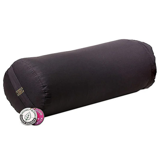 Coussin/ Bolster/ Traversin de Yoga ou Méditation en coton, de 60 centimètres de longueur x 16 de diamètre - 2,365 kilogrammes. Housses extérieures en coton ! Les housses intérieures sont remplis de graines de Sarrasin !