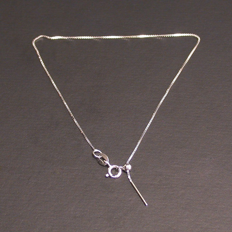 Chaine en Argent 0.925 pour montage, avec bille stop, argent 0.925  Dimension : 45 centimètres !